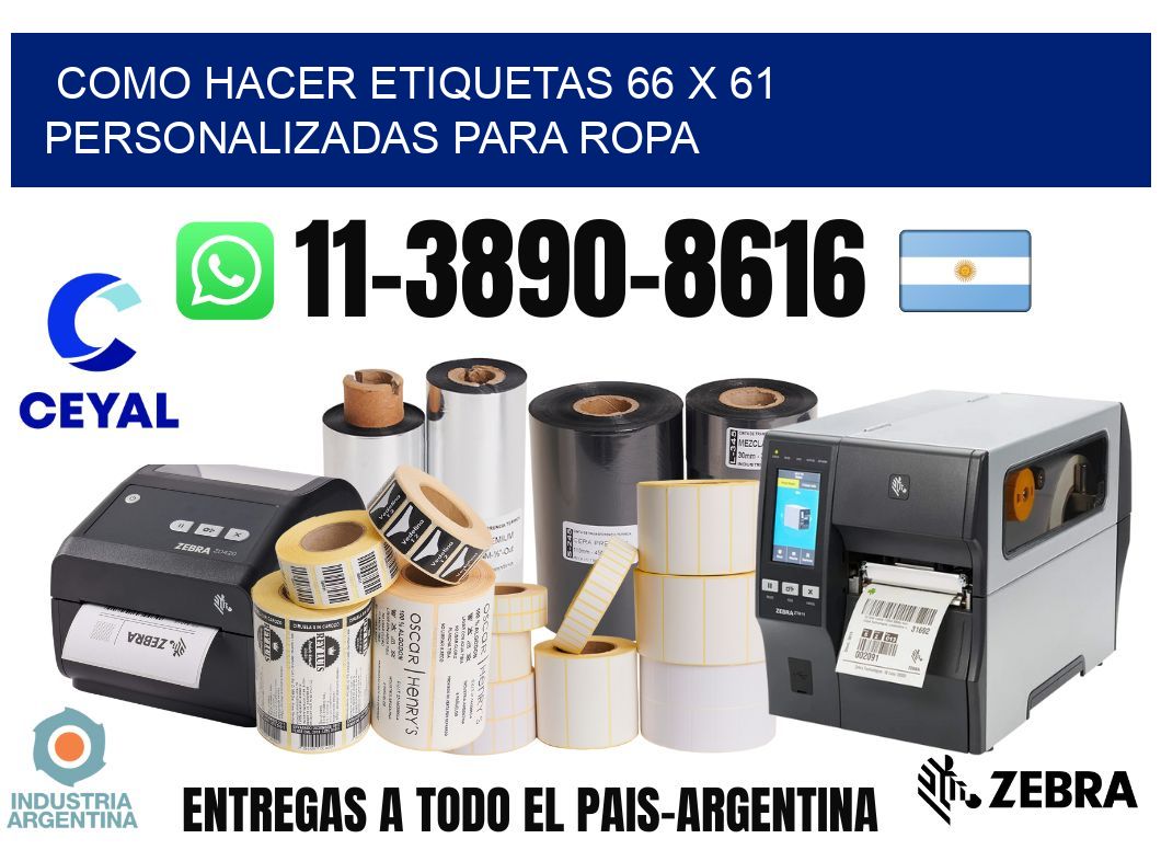 como hacer etiquetas 66 x 61 personalizadas para ropa