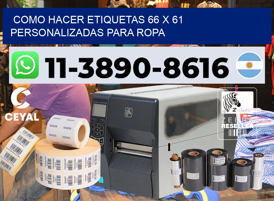 como hacer etiquetas 66 x 61 personalizadas para ropa