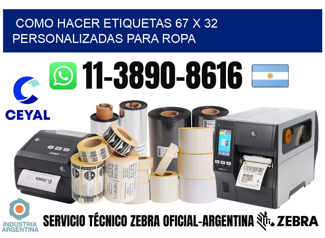 como hacer etiquetas 67 x 32 personalizadas para ropa