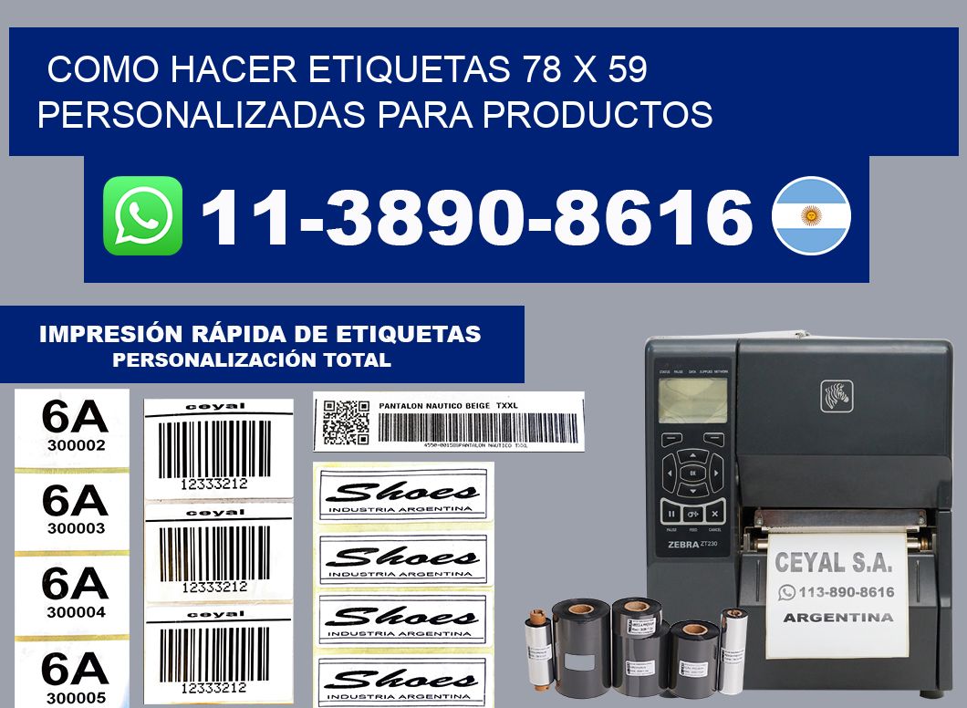 como hacer etiquetas 78 x 59 personalizadas para productos