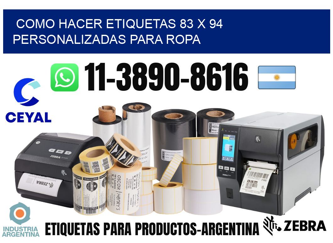 como hacer etiquetas 83 x 94 personalizadas para ropa