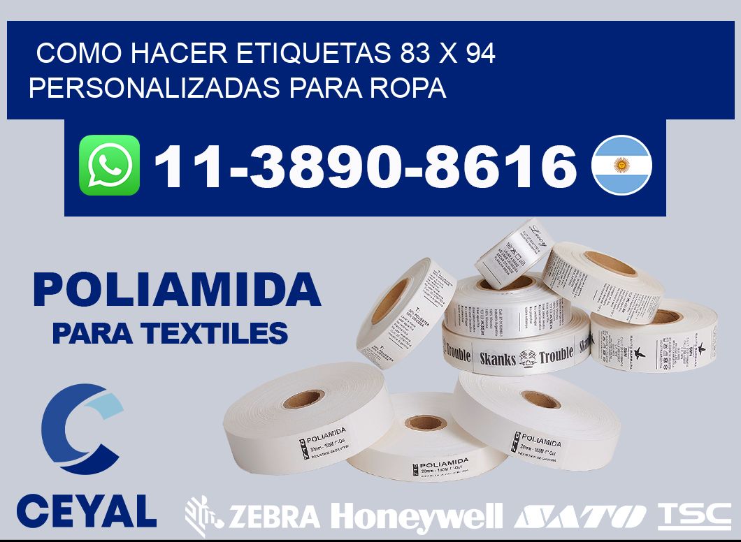 como hacer etiquetas 83 x 94 personalizadas para ropa