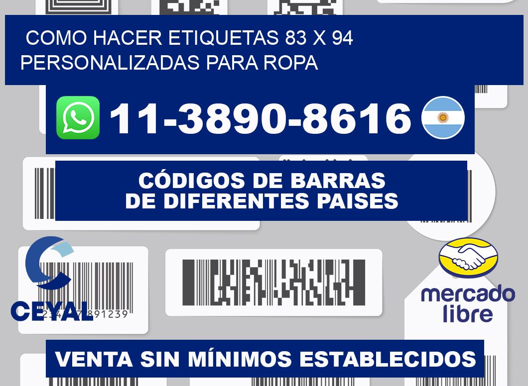 como hacer etiquetas 83 x 94 personalizadas para ropa