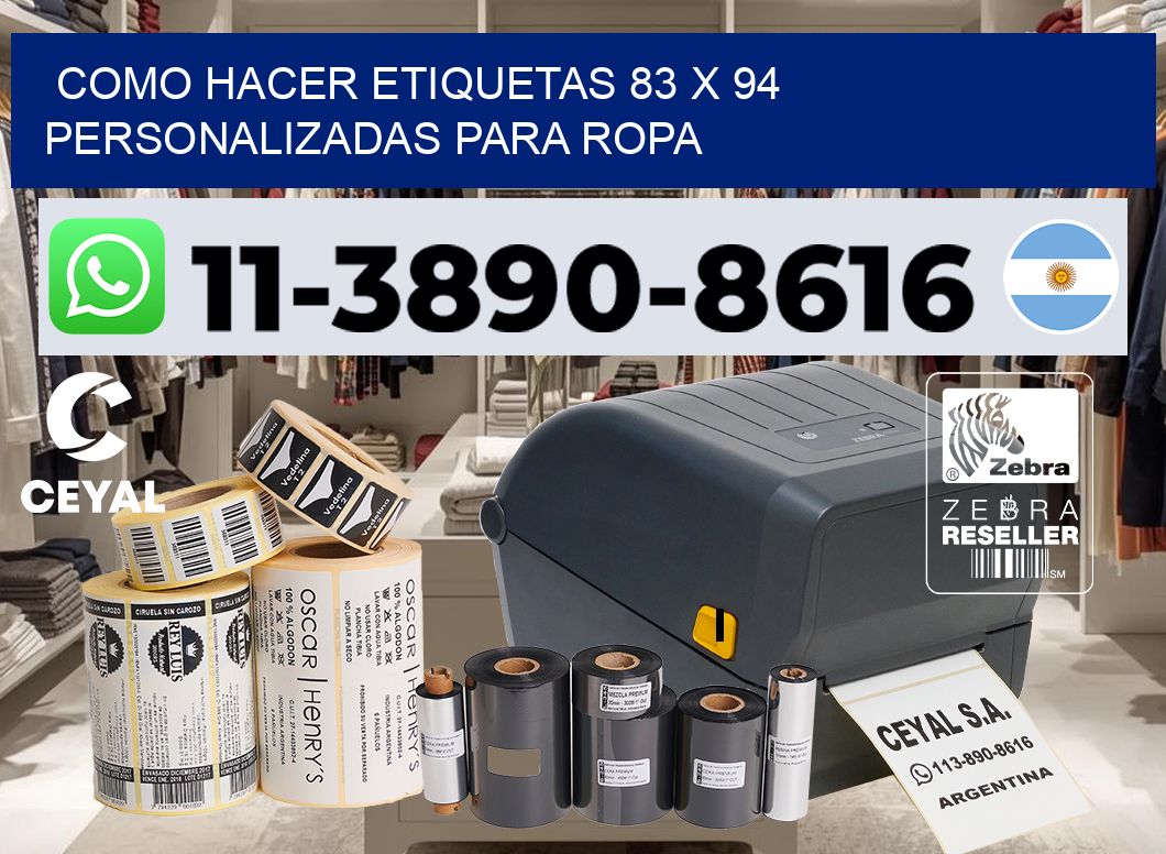 como hacer etiquetas 83 x 94 personalizadas para ropa