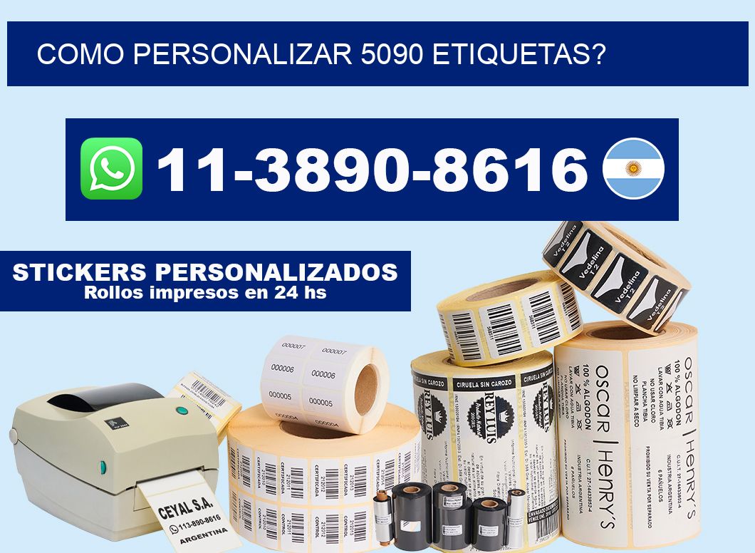 como personalizar 5090 etiquetas?