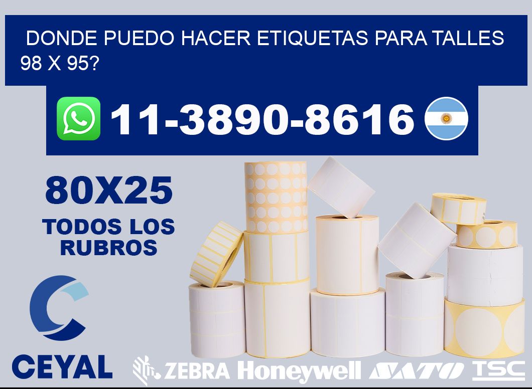donde puedo hacer etiquetas para talles 98 x 95?