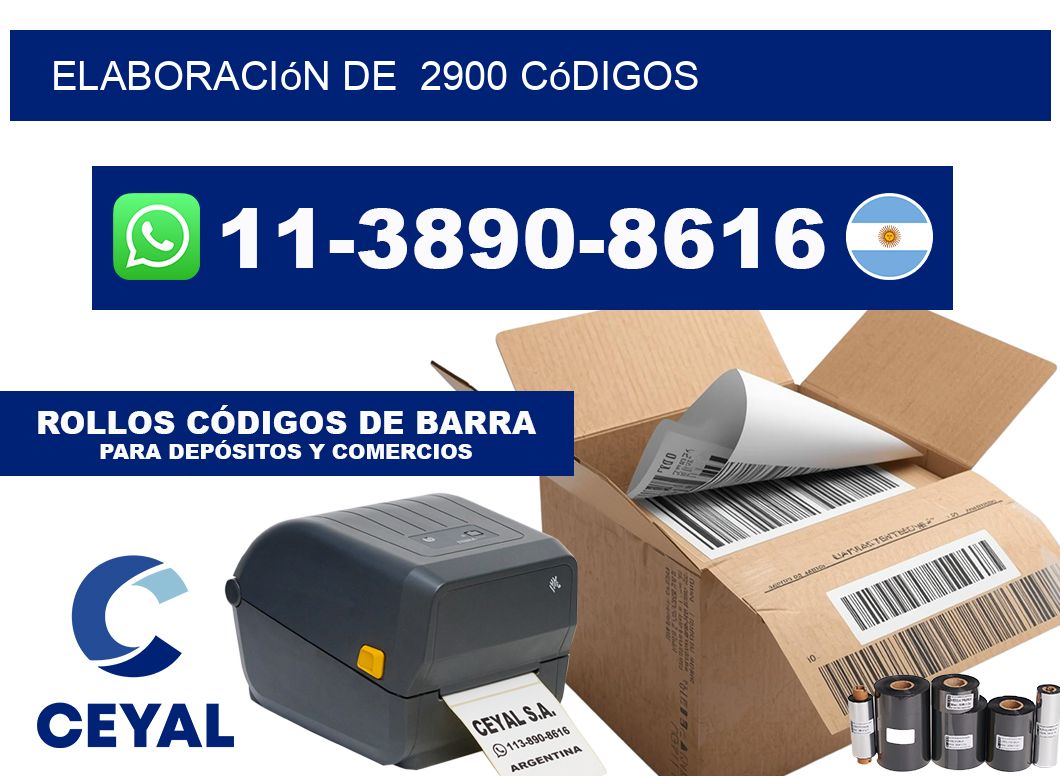 elaboración de  2900 códigos
