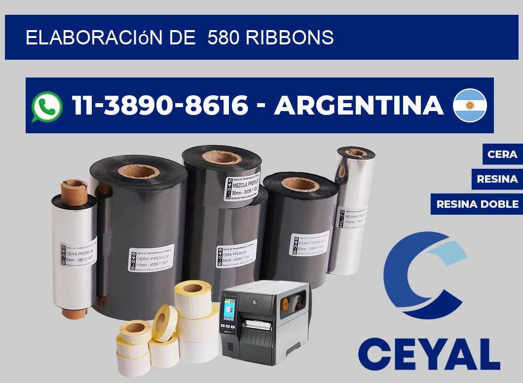 elaboración de 580 ribbons