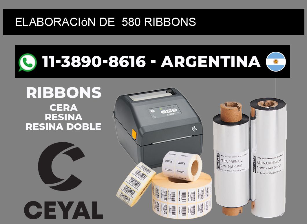 elaboración de 580 ribbons