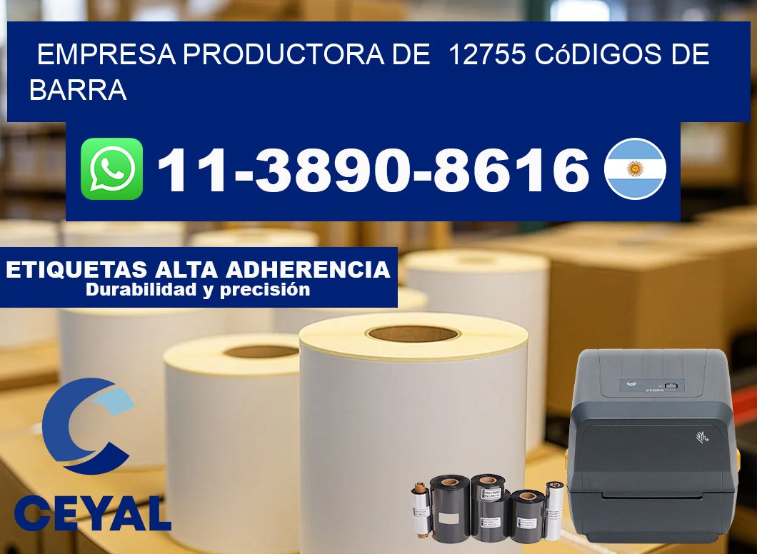 empresa productora de 12755 códigos de barra