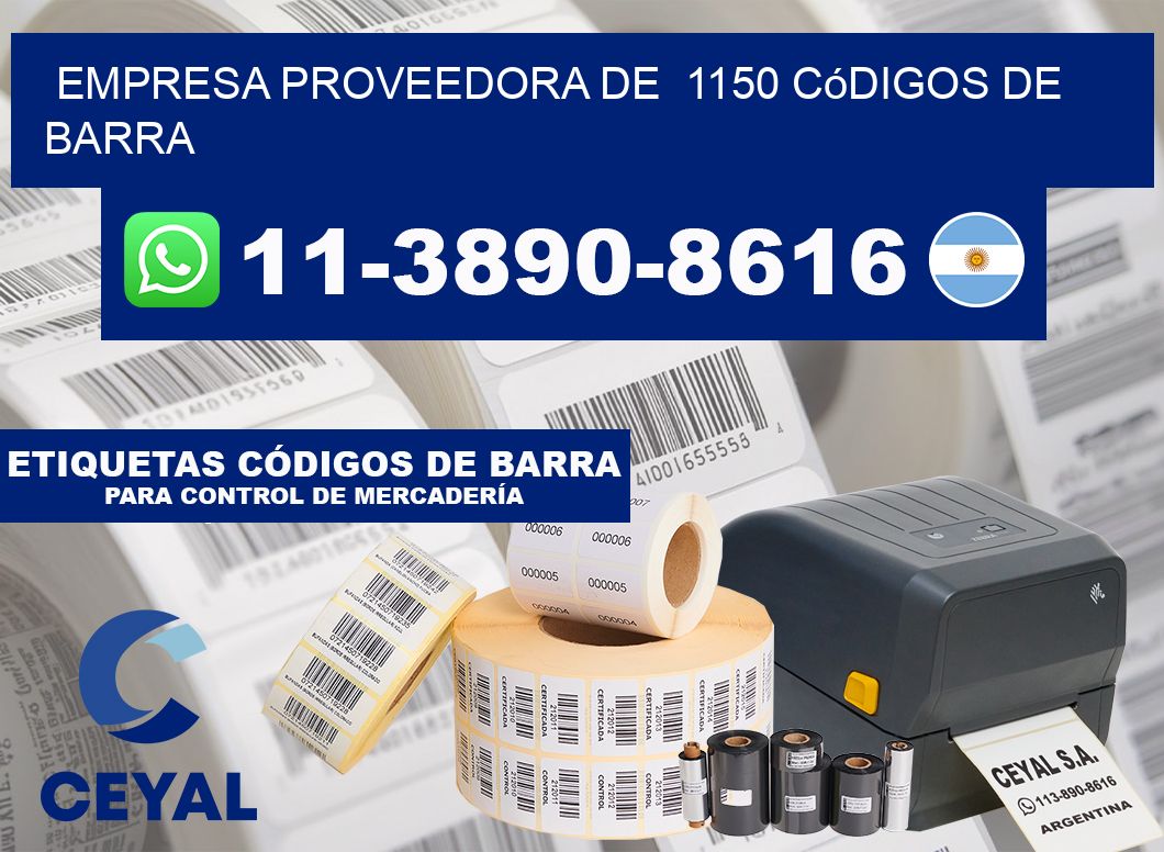 empresa proveedora de 1150 códigos de barra