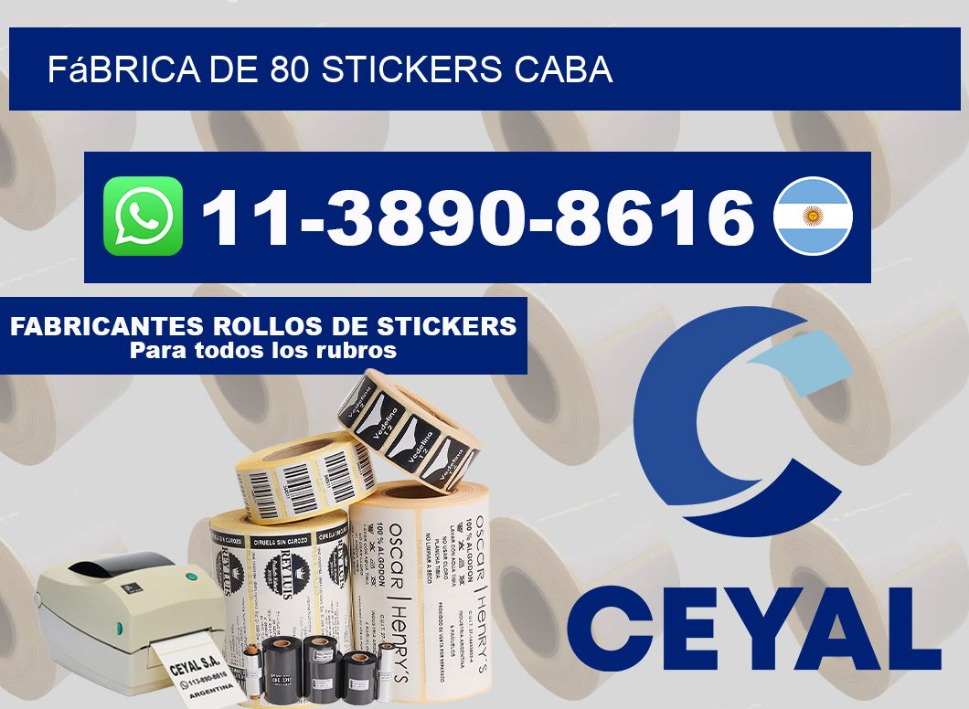 fábrica de 80 stickers CABA