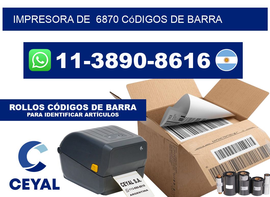 impresora de  6870 códigos de barra