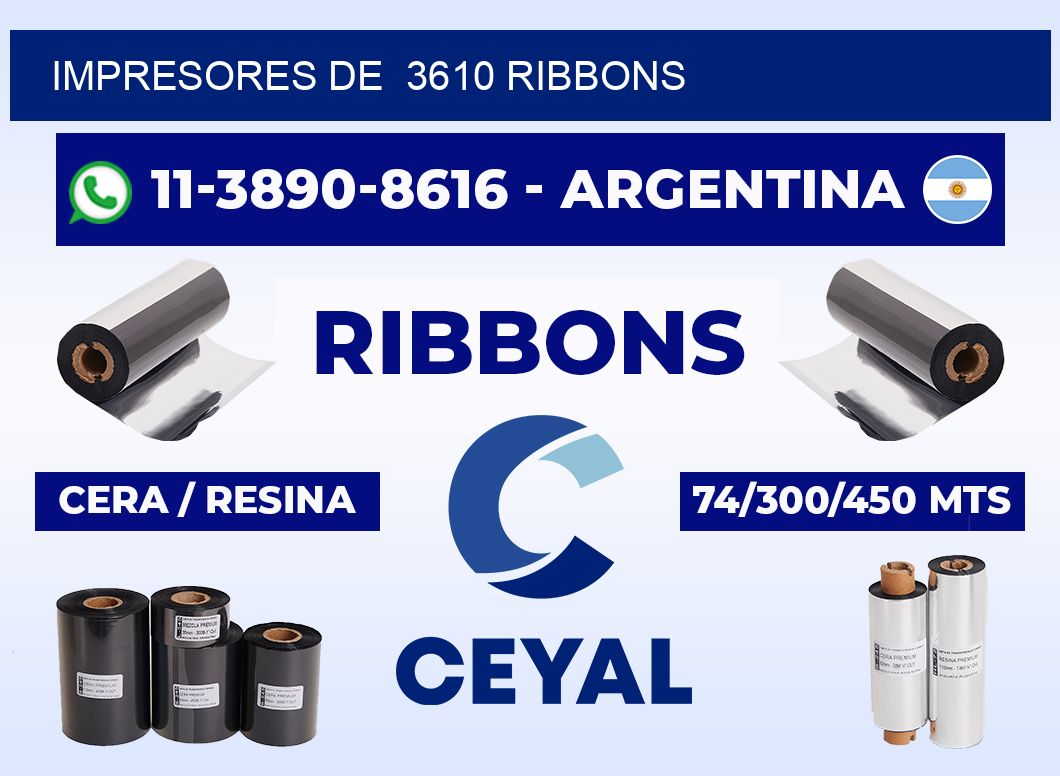 impresores de 3610 ribbons