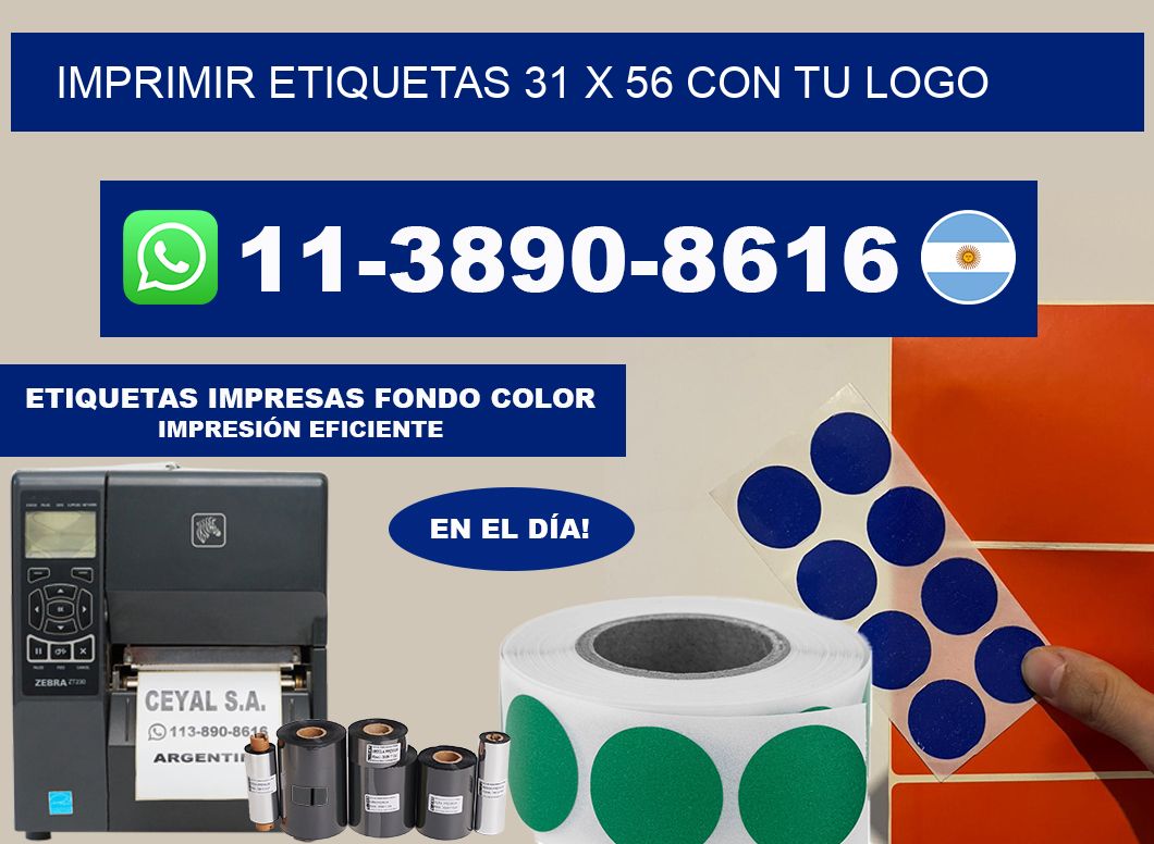 imprimir etiquetas 31 x 56 con tu logo
