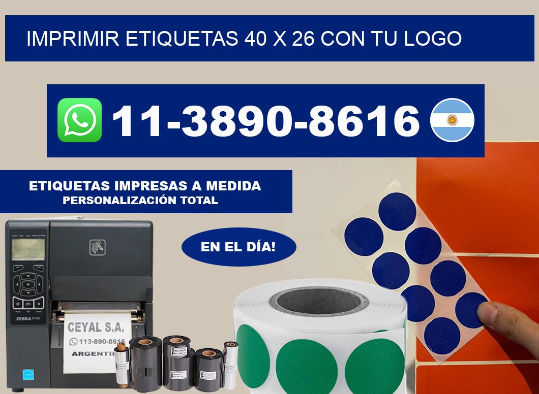imprimir etiquetas 40 x 26 con tu logo