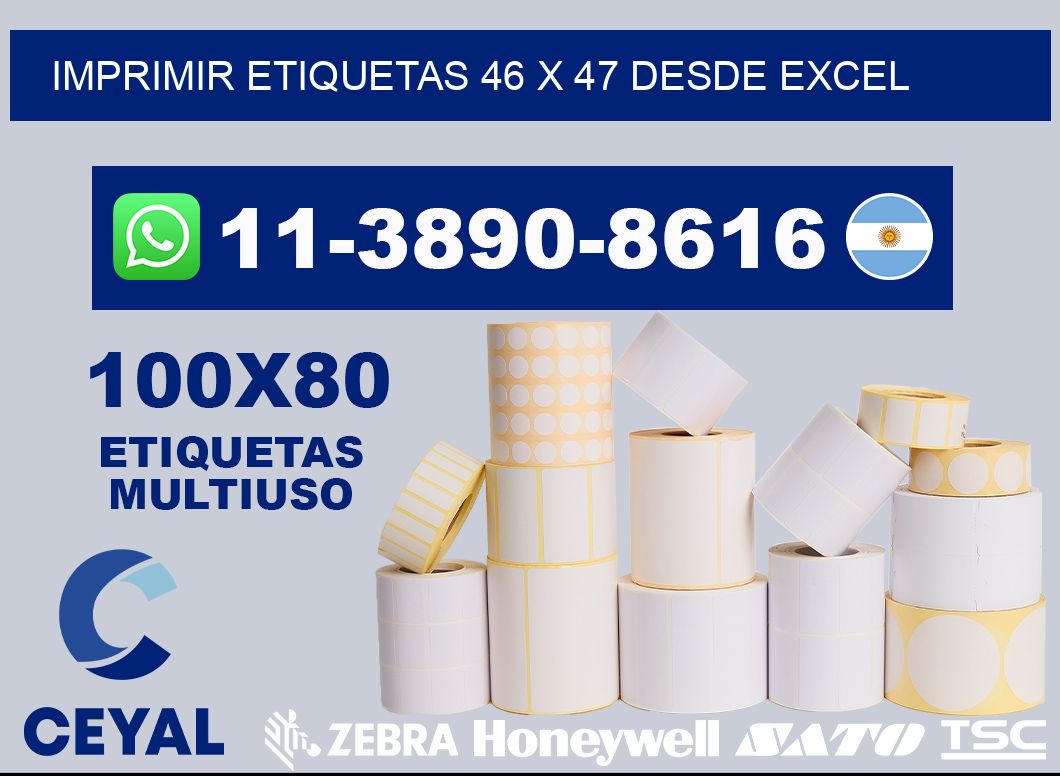 imprimir etiquetas 46 x 47 desde excel