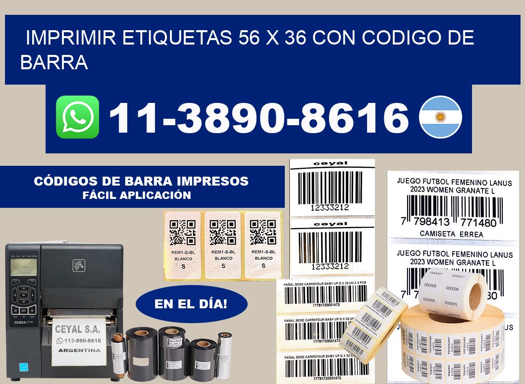 imprimir etiquetas 56 x 36 con codigo de barra