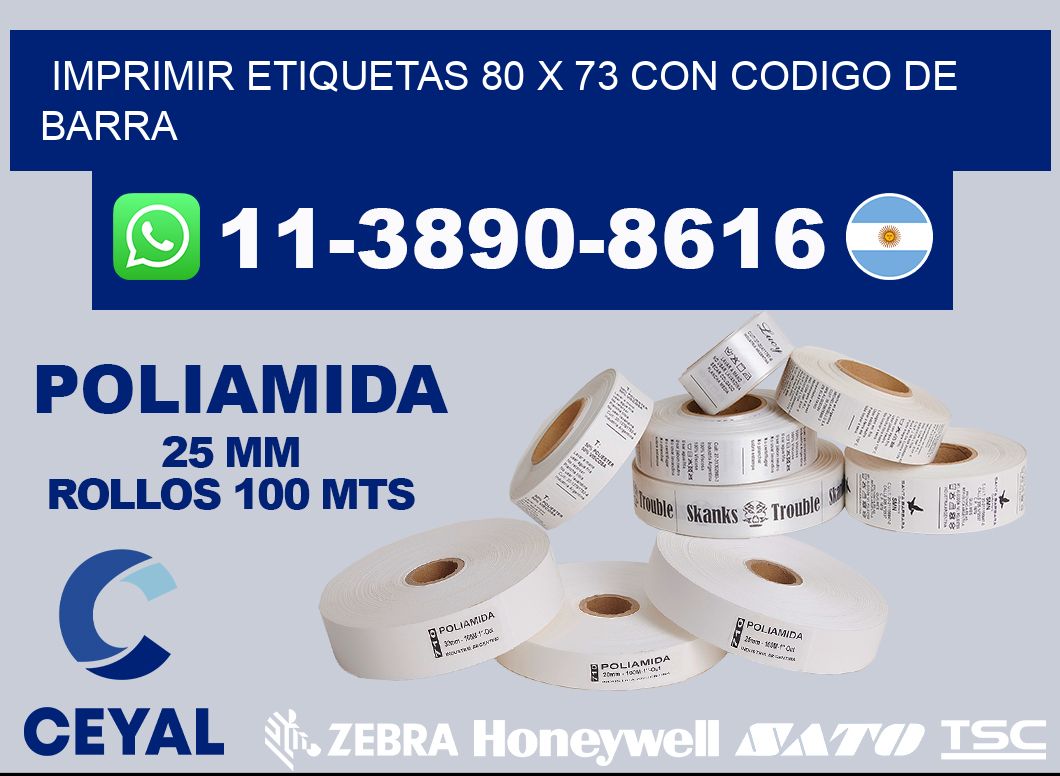 imprimir etiquetas 80 x 73 con codigo de barra