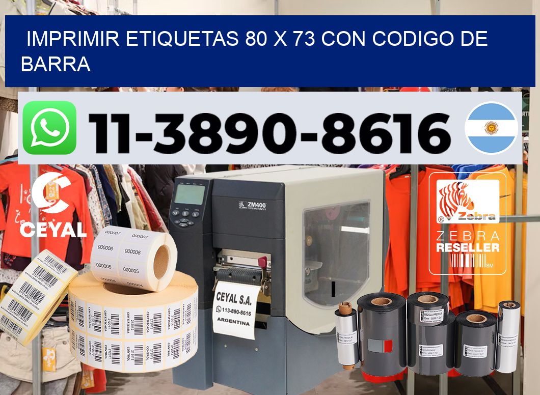 imprimir etiquetas 80 x 73 con codigo de barra