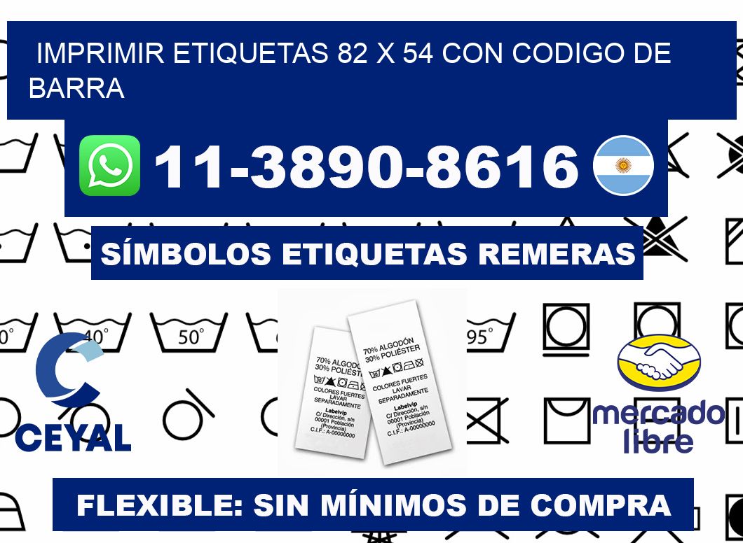 imprimir etiquetas 82 x 54 con codigo de barra