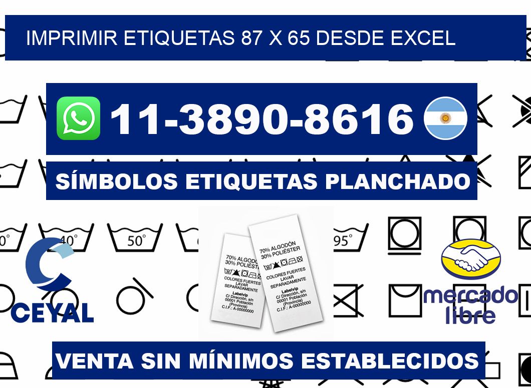 imprimir etiquetas 87 x 65 desde excel