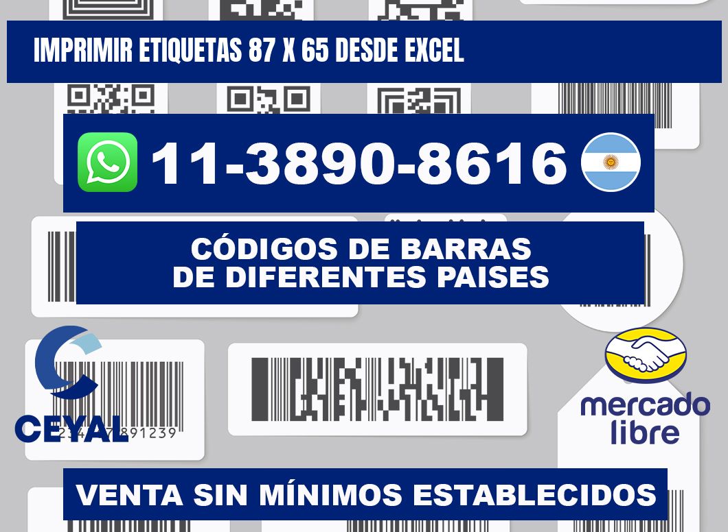 imprimir etiquetas 87 x 65 desde excel