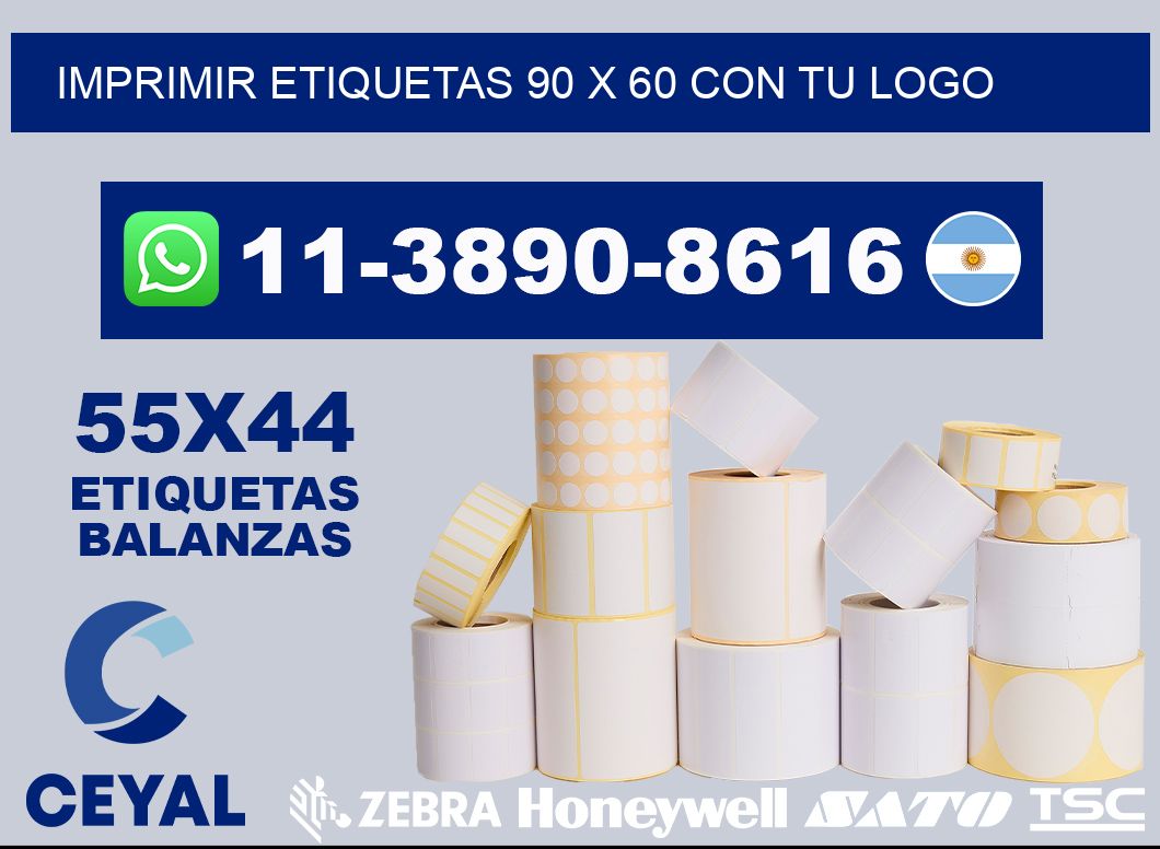 imprimir etiquetas 90 x 60 con tu logo