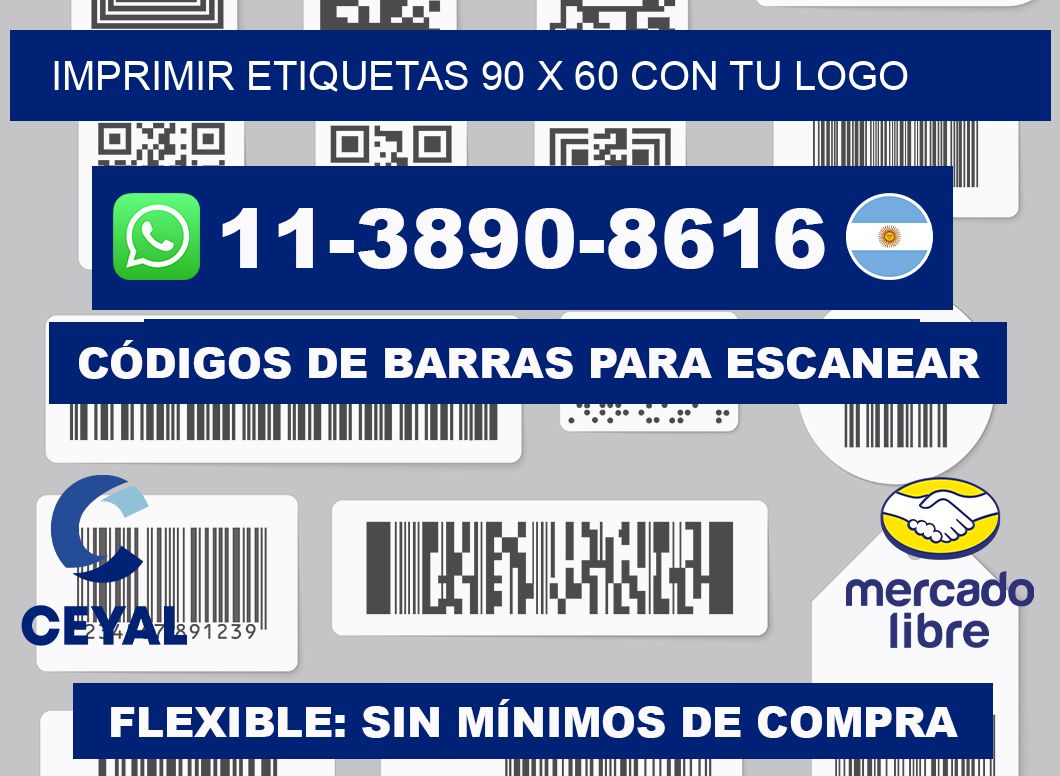 imprimir etiquetas 90 x 60 con tu logo