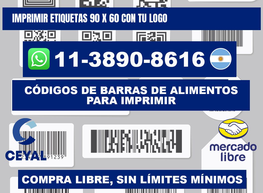 imprimir etiquetas 90 x 60 con tu logo