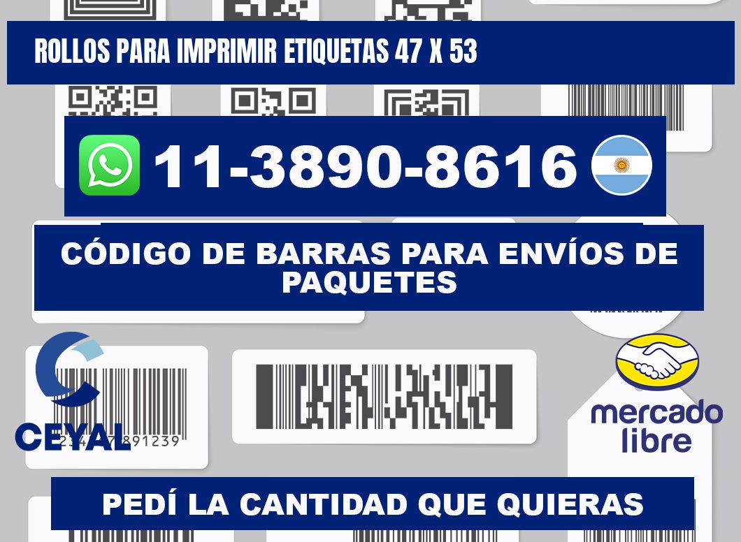 rollos para imprimir etiquetas 47 x 53