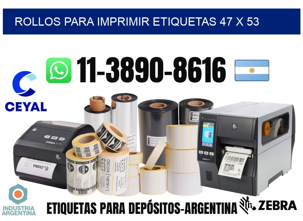 rollos para imprimir etiquetas 47 x 53