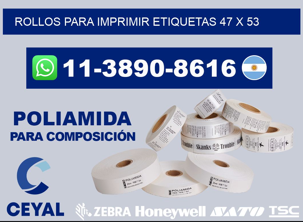rollos para imprimir etiquetas 47 x 53