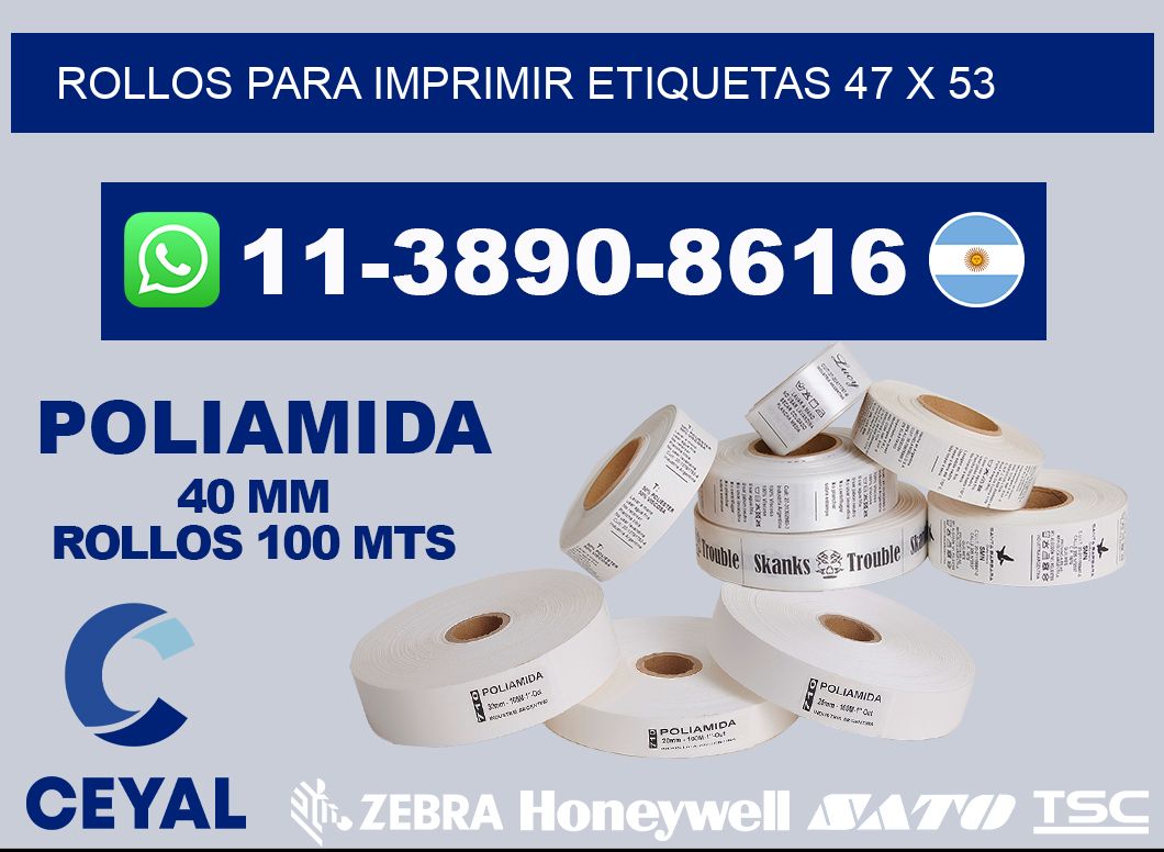 rollos para imprimir etiquetas 47 x 53