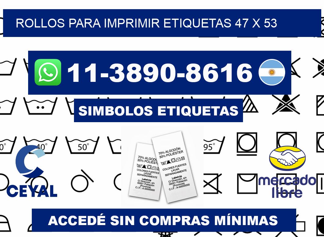 rollos para imprimir etiquetas 47 x 53