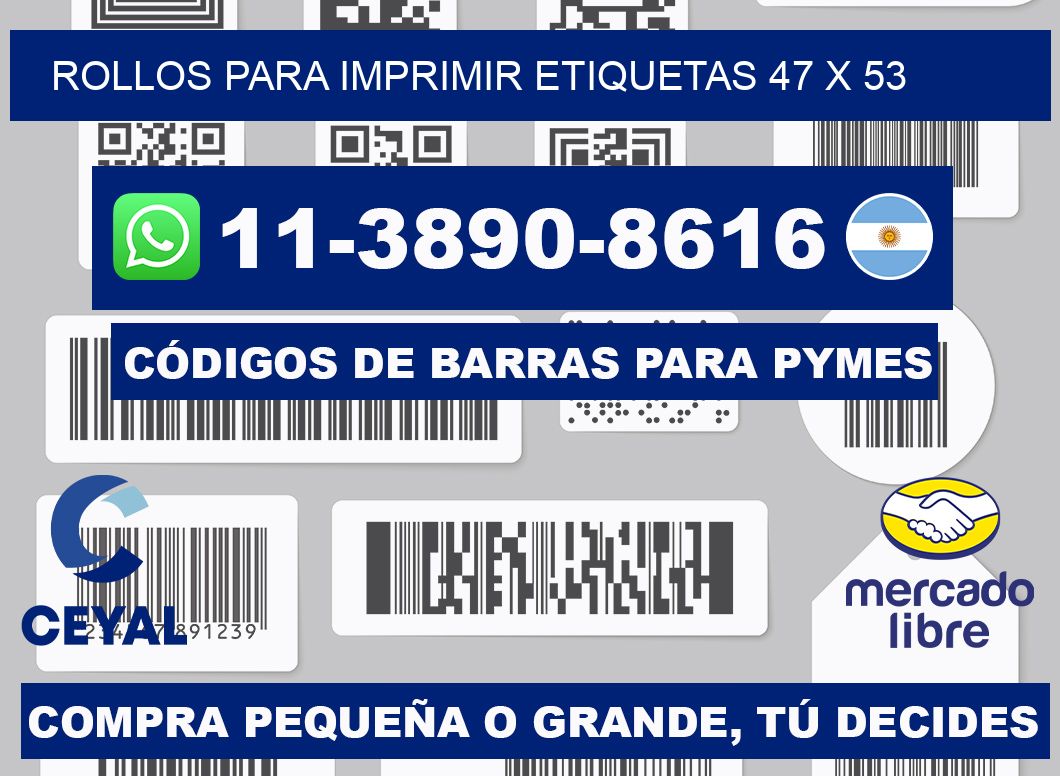 rollos para imprimir etiquetas 47 x 53