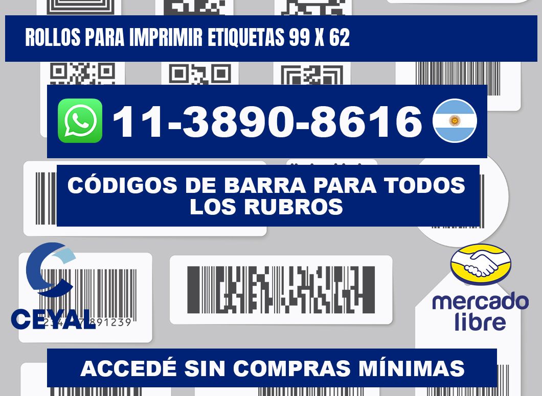 rollos para imprimir etiquetas 99 x 62