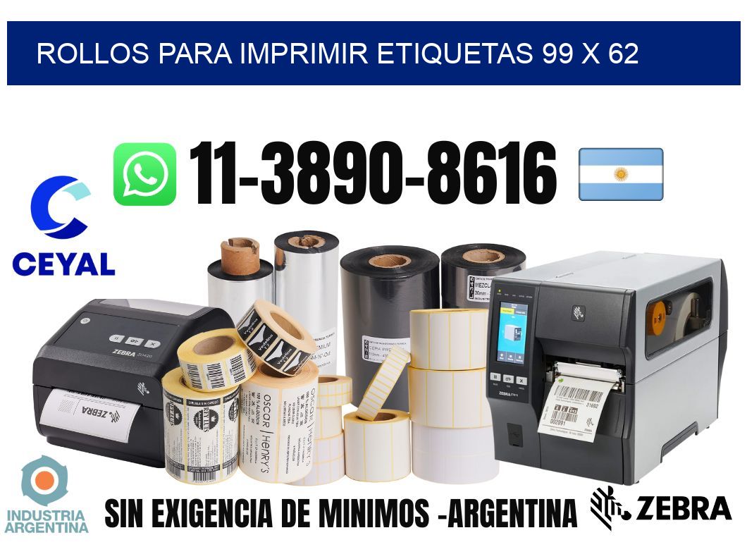 rollos para imprimir etiquetas 99 x 62