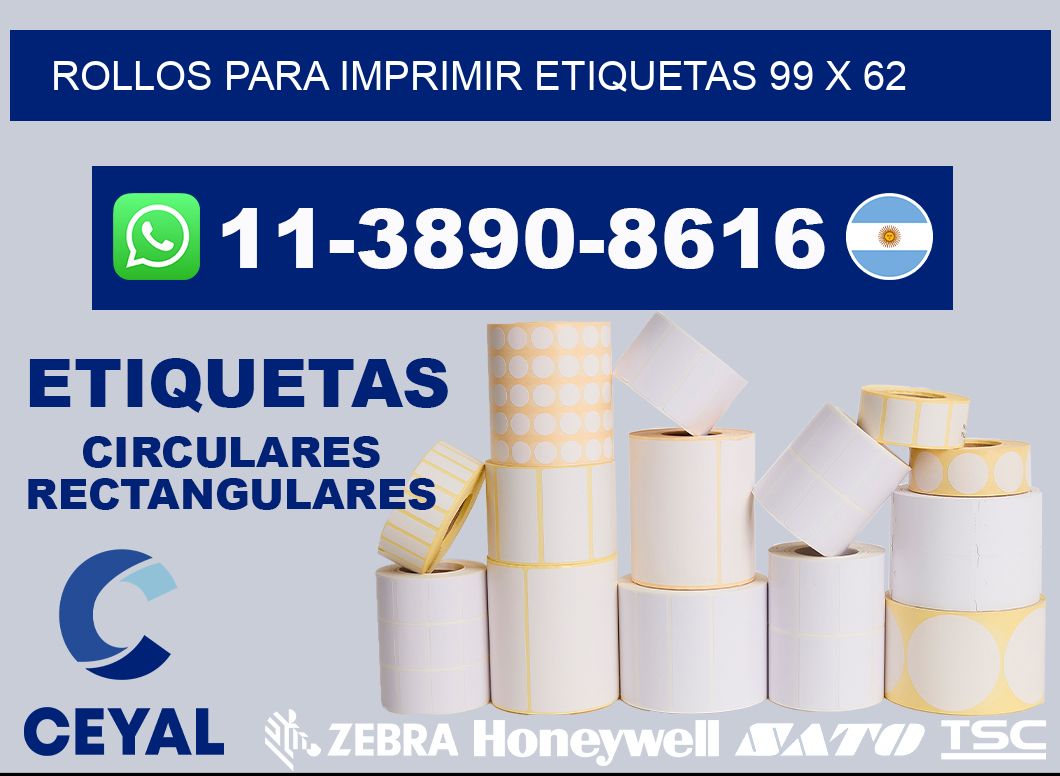 rollos para imprimir etiquetas 99 x 62