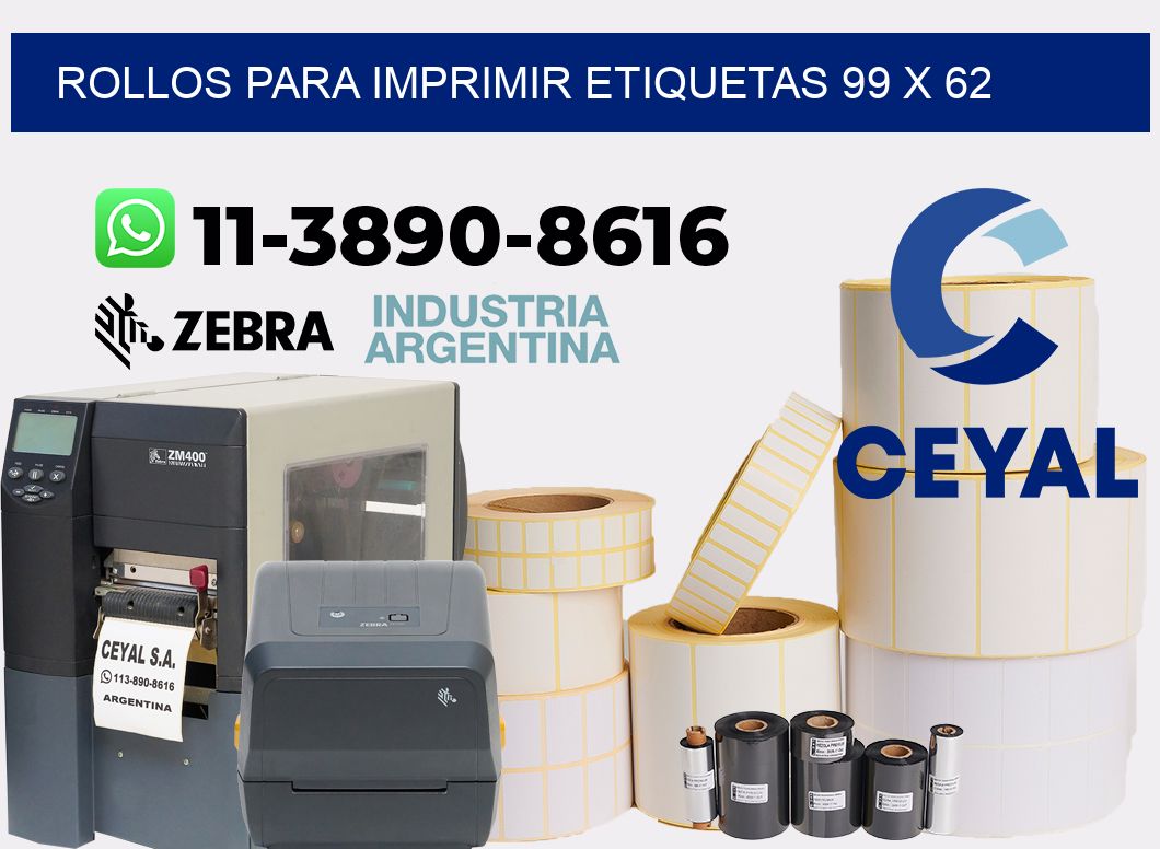 rollos para imprimir etiquetas 99 x 62