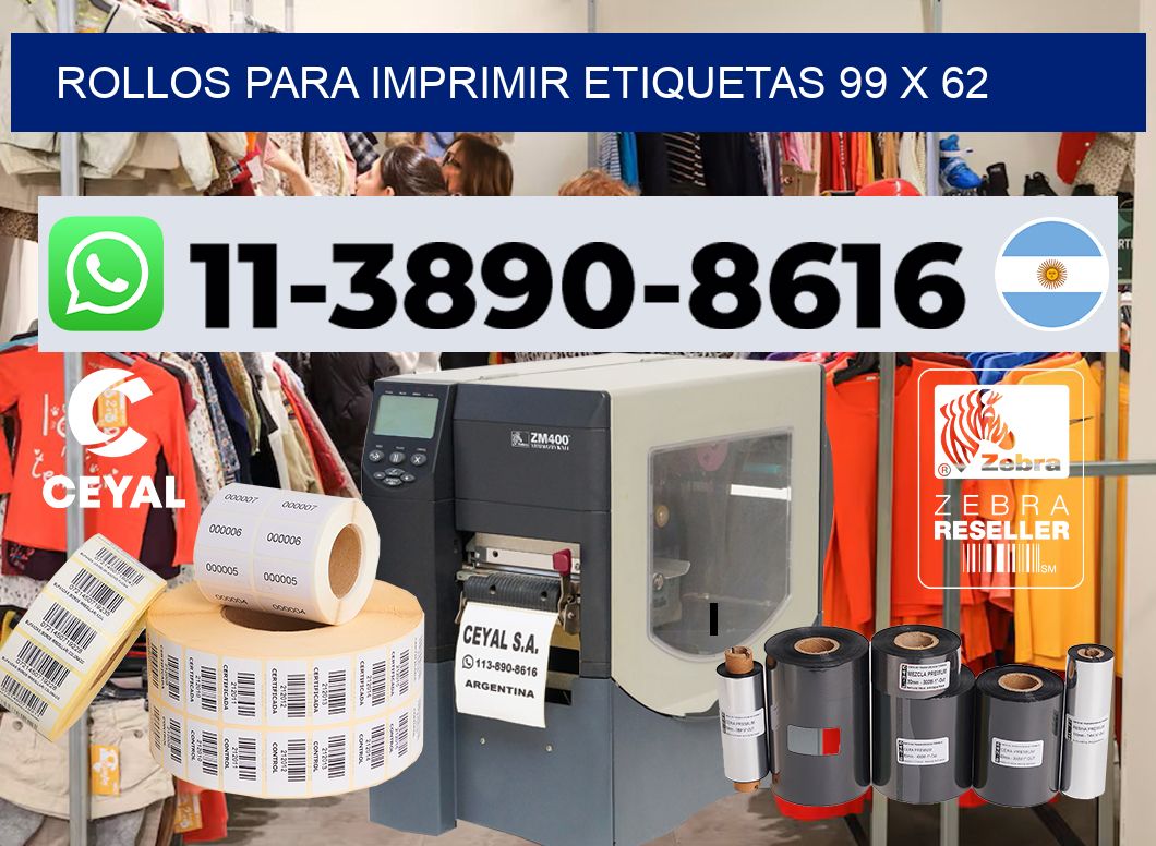 rollos para imprimir etiquetas 99 x 62