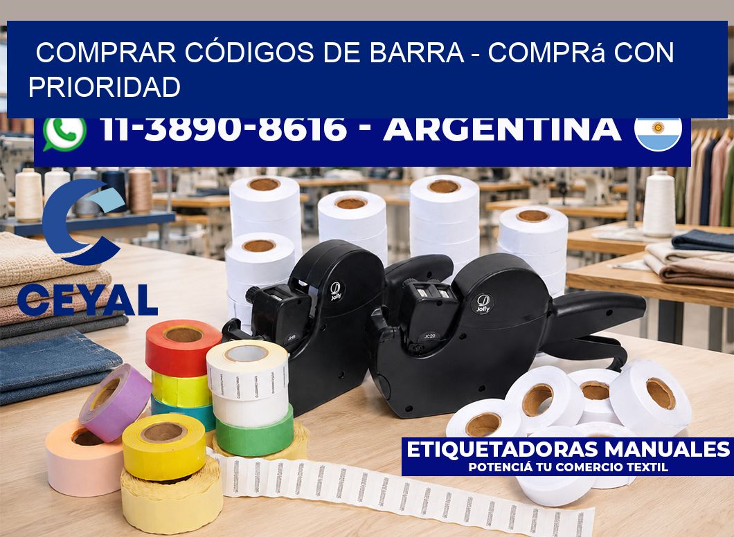 COMPRAR CÓDIGOS DE BARRA - Comprá con prioridad
