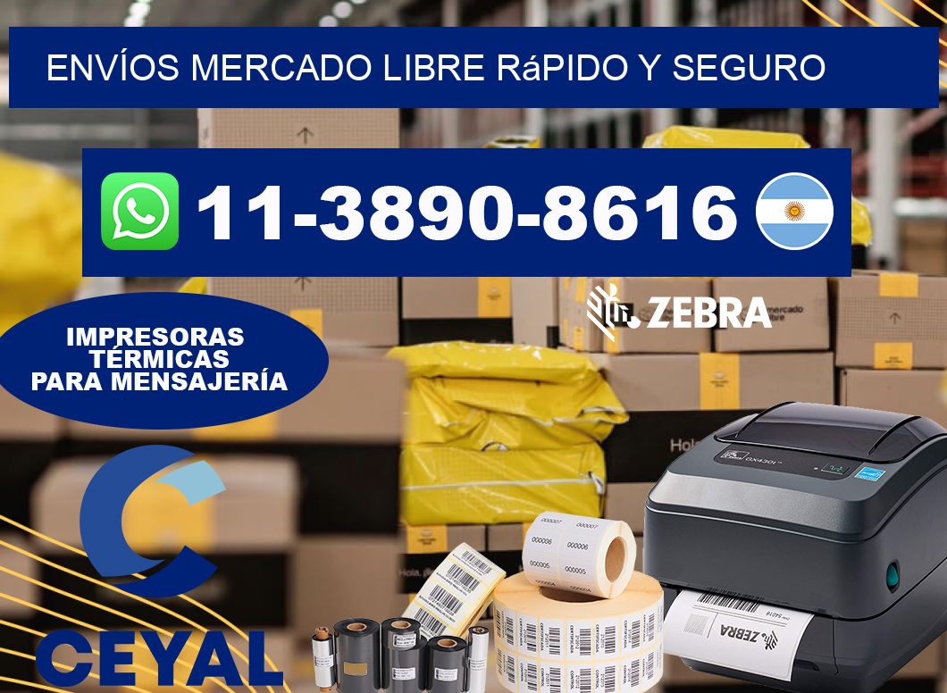ENVÍOS MERCADO LIBRE rápido y seguro