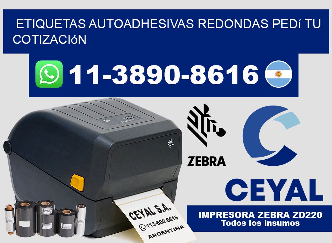 ETIQUETAS AUTOADHESIVAS REDONDAS Pedí tu cotización