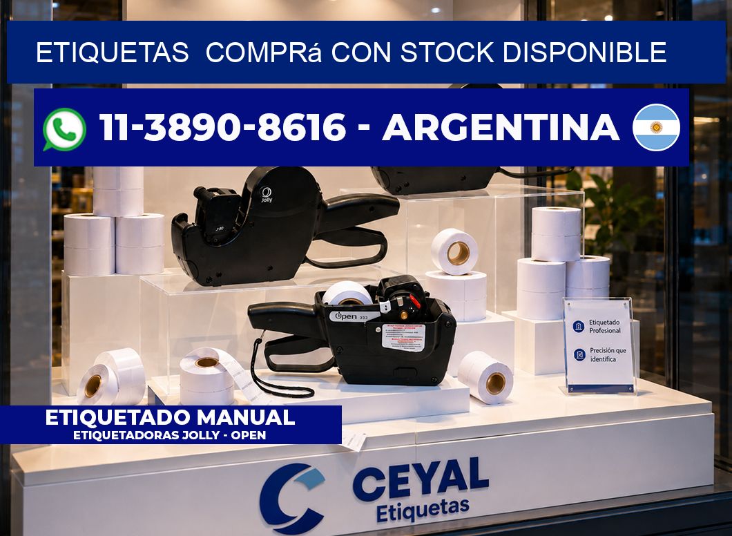 ETIQUETAS Comprá con stock disponible