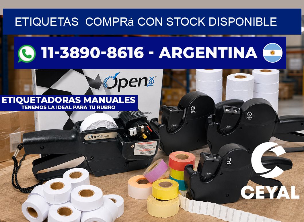 ETIQUETAS Comprá con stock disponible