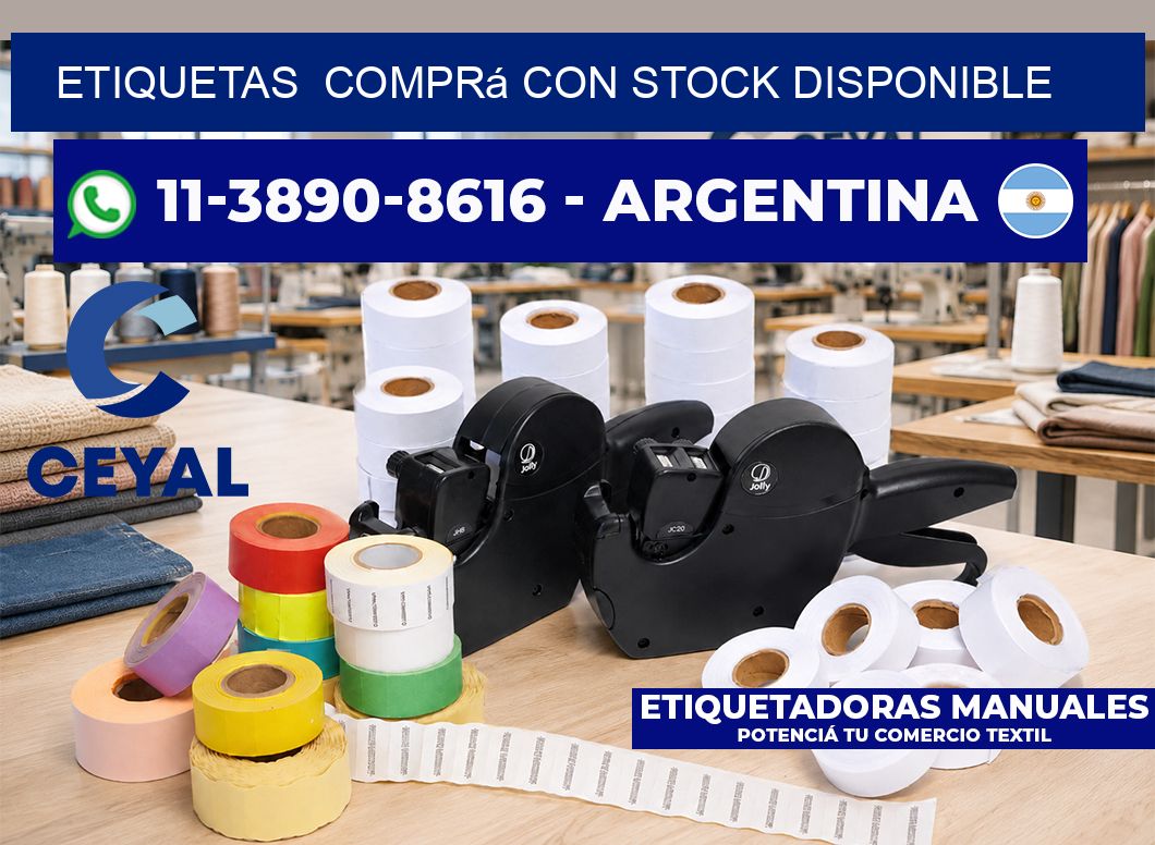 ETIQUETAS Comprá con stock disponible