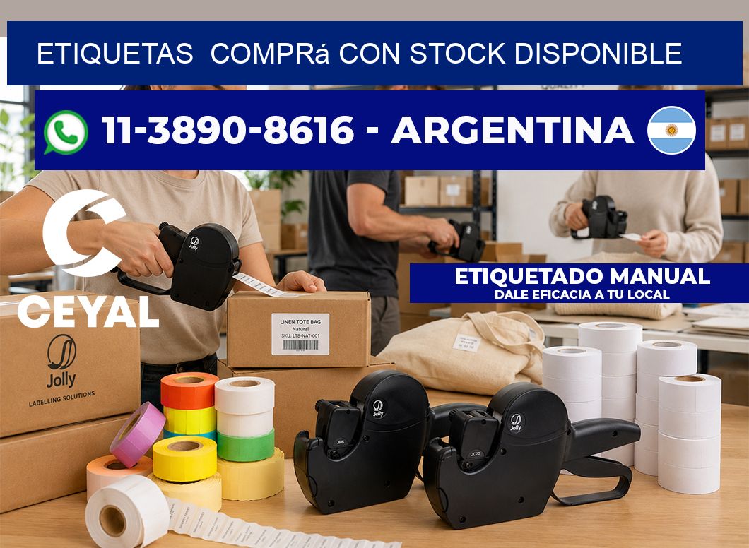 ETIQUETAS  Comprá con stock disponible