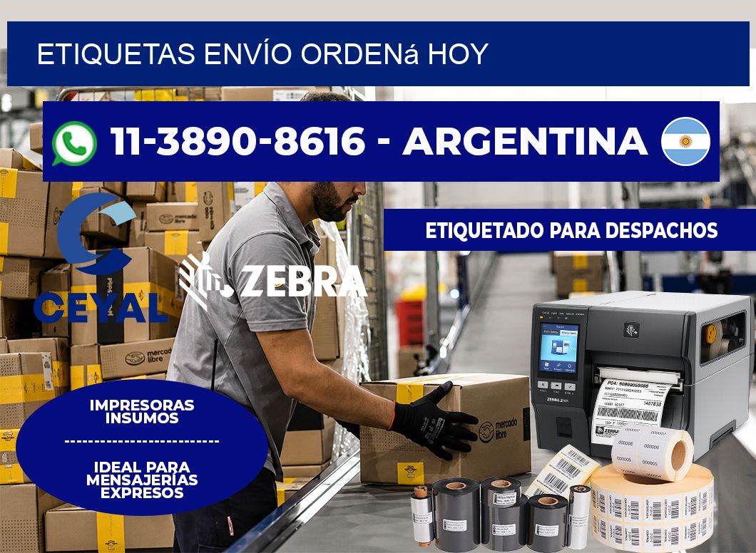 ETIQUETAS ENVÍO Ordená hoy
