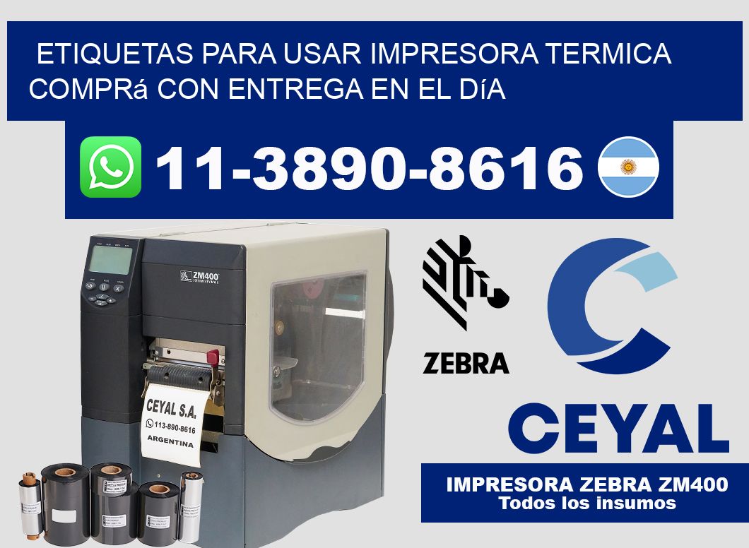 ETIQUETAS PARA USAR IMPRESORA TERMICA Comprá con entrega en el día